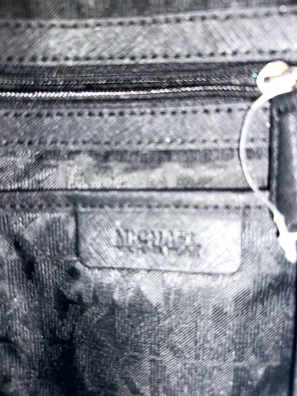 NWOT Michael Kors Black Perforated Tote Bag Large MK Charm Logo Shoulder Handbag - Picture 8 of 8